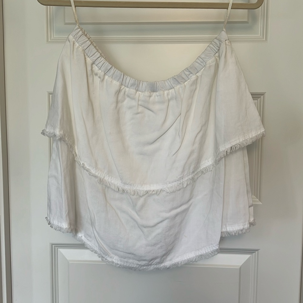 Bella Dahl White Strapless Top Size M